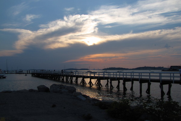 photo of sunset at the Sea Dog Pub , Hull, MA