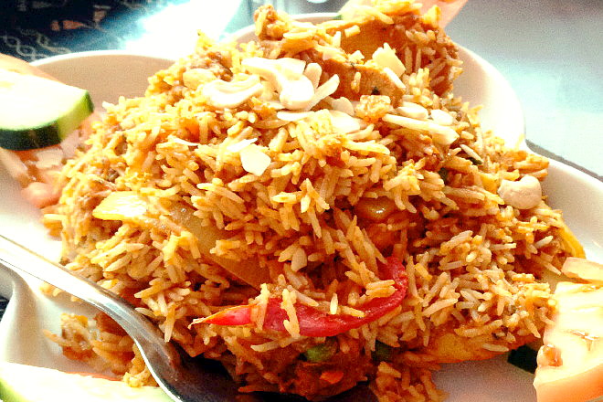photo of chicken biryani from Shanti, Dorchester, MA