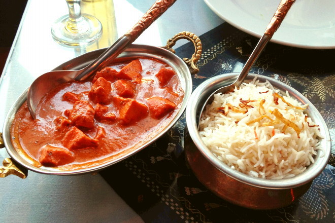 photo of chicken tikka masala from Shanti, Dorchester, MA