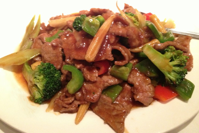 photo of beef filets in tea sauce from Sichuan Garden, Brookline, MA