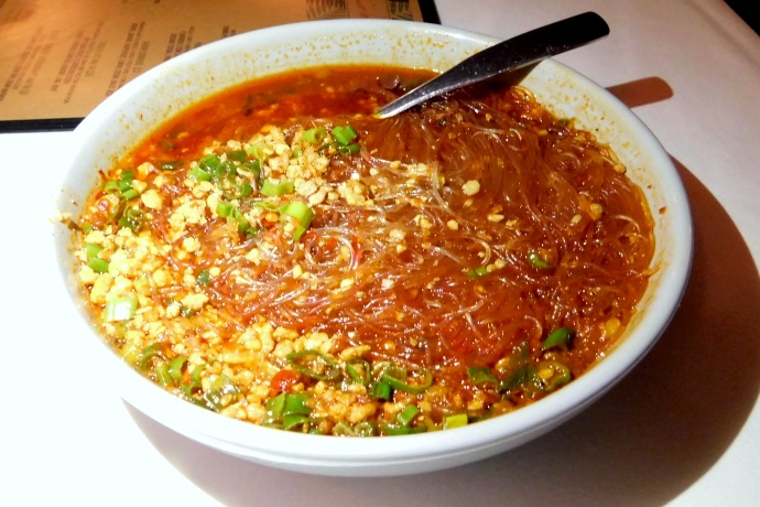 photo of glass noodles and minced pork from Sichuan Garden II, Woburn, MA