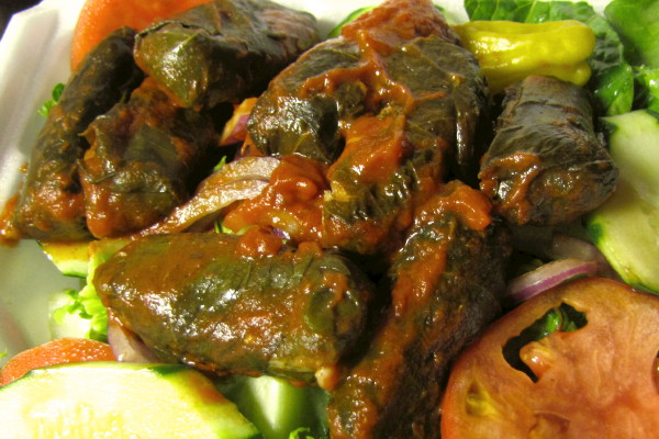 photo of stuffed grape leaves from SingaBella Cafe, Cambridge, MA
