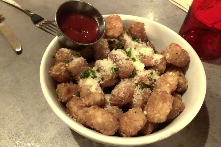 photo of tots with parmesan cheese from Snappy Pattys, West Medford, MA