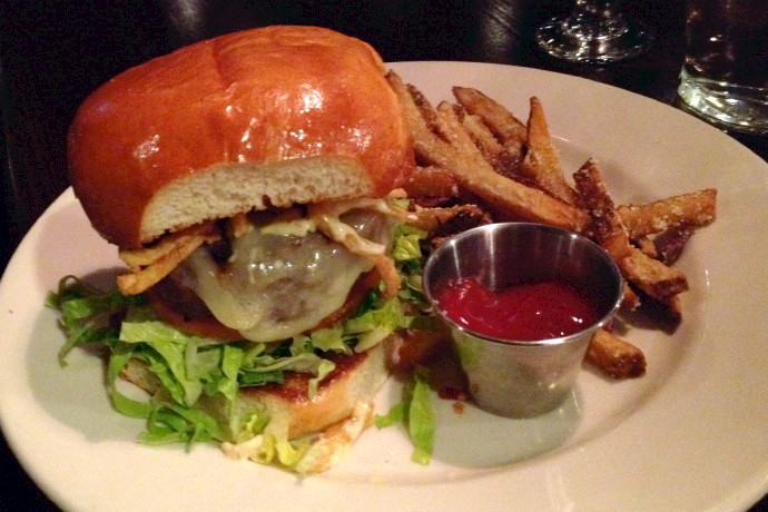 photo of Bishop burger from Social Restaurant and Bar, Newton, MA