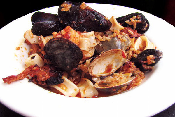 photo of paella from Sophia's Grotto, Roslindale, MA