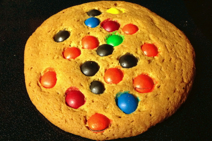 photo of M and M cookie from Spinelli's, East Boston, MA