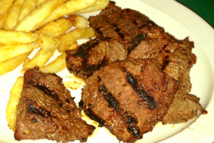 photo of steak tips from The Squires, Hanover, MA