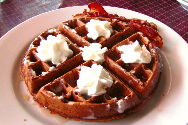 photo of mocha waffle from Stars, Hingham, MA