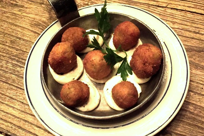photo of fried green olives from Steel & Rye, Milton, MA
