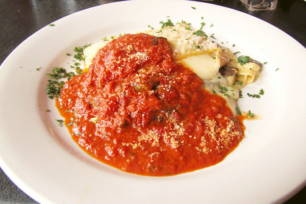 photo of wild mushroom lasagna from Stellina, Watertown, MA