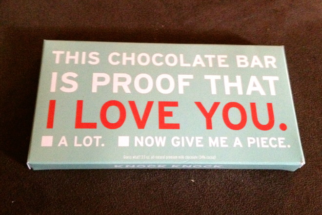 photo of a chocolate bar from Stowe, VT