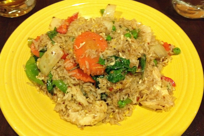 photo of basil fried rice from Sweet Ginger, Somerville, MA