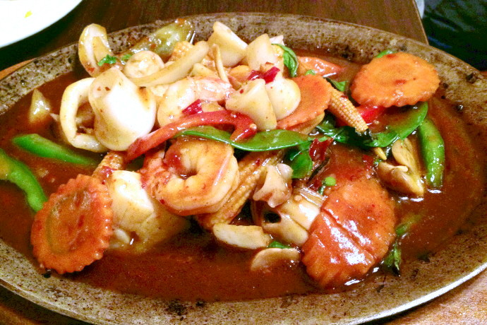 photo of seafood volcano from Sweet Ginger, Somerville, MA