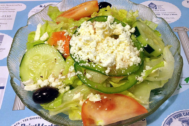 photo of a Greek salad from Taso's Euro-Cafe, Norwood, MA