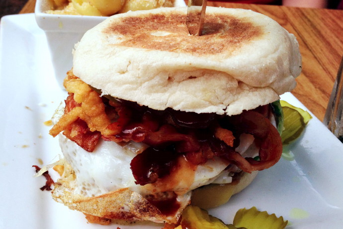 photo of jumbo burger from The Ledge, Dorchester, MA