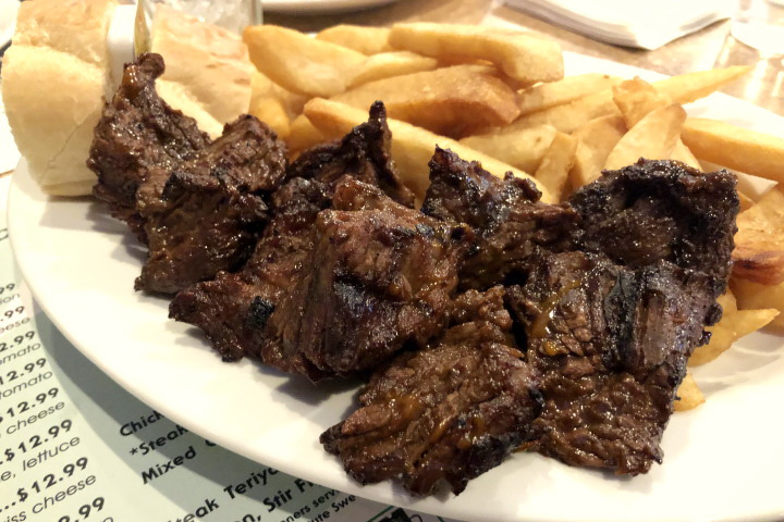 photo of steak tips from The Pub, Somerville, MA