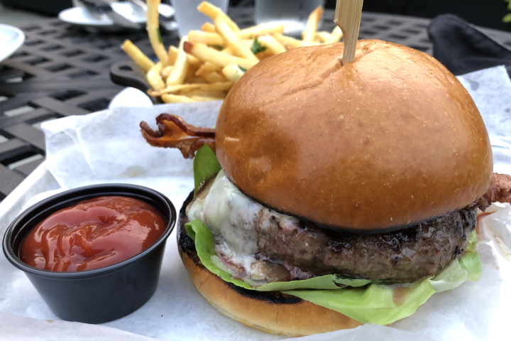 photo of a burger from The Quarry, Hingham, MA