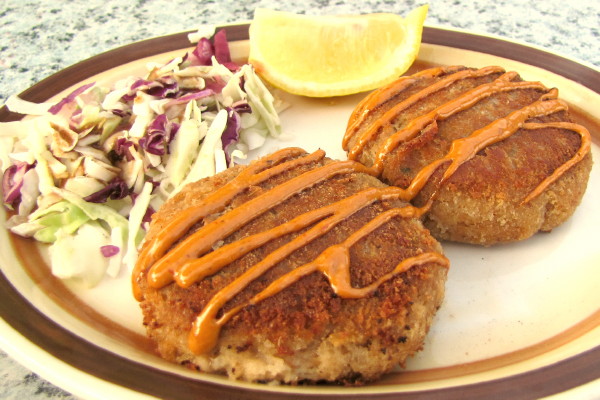 photo of crab cakes from The Studio, Gloucester, MA