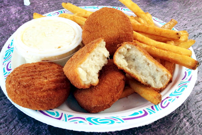 photo of fish cakes from Tony's Clam Shop, Quincy, MA