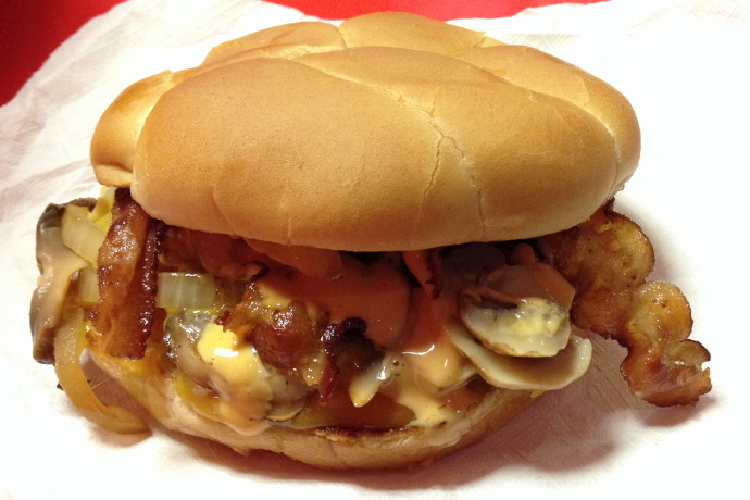 photo of Grand Slam burger from UBurger, Boston, MA