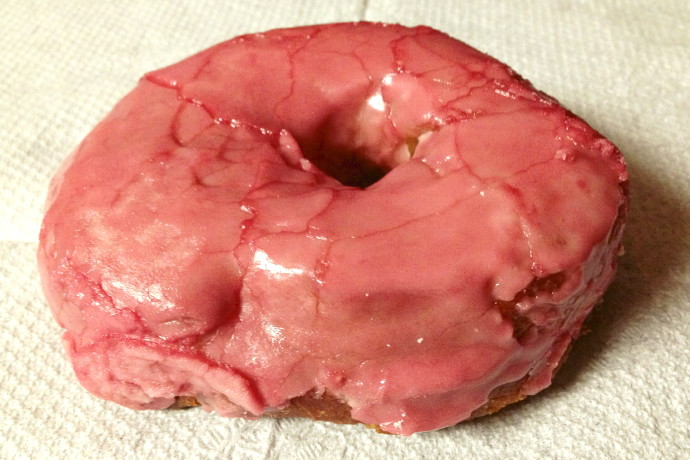 photo of cherry hibiscus donut from Union Square Donuts, Somerville, MA