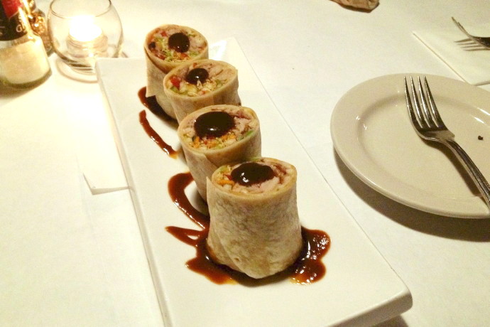 photo of Peking duck rolls from Via Lago, Lexington, MA