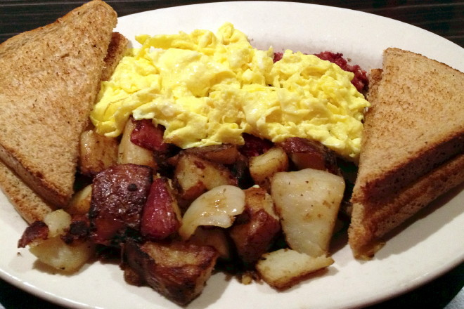 photo of breakfast plate from Victoria's Diner, Boston, MA