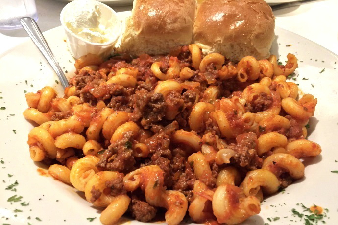 photo of American chop suey from Victoria's Diner, Boston, MA