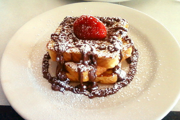 photo of Nutella-smothered French Toast from Victoria's Diner, Roxbury, MA