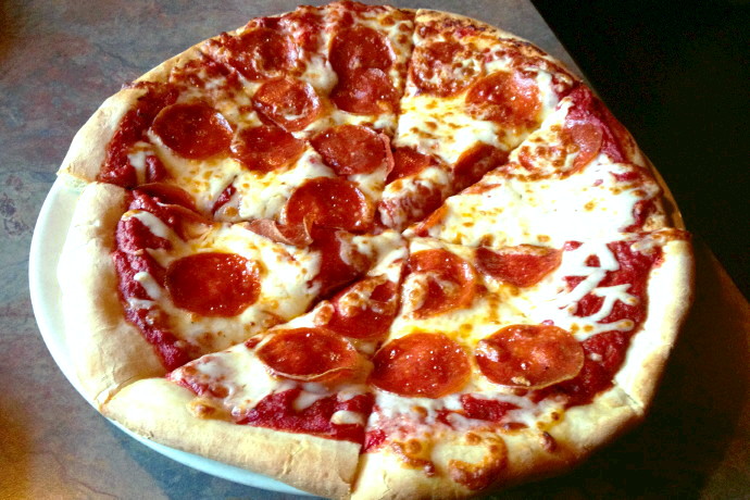 photo of pizza from The Village Manor, Dedham, MA