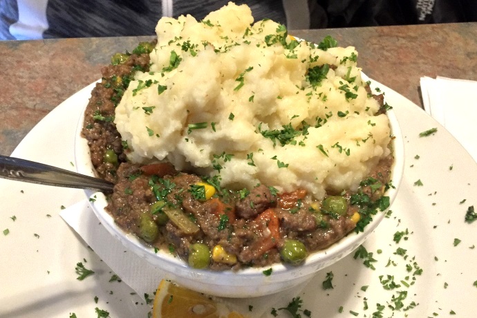 photo of shepherd's pie from The Village Manor, Dedham, MA