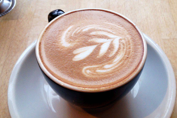 photo of mocha from Voltage Coffee and Art, Cambridge, MA