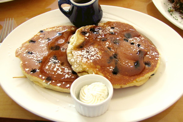 photo of blueberry pancakes from Wild Blueberry Cafe, Ogunquit, ME