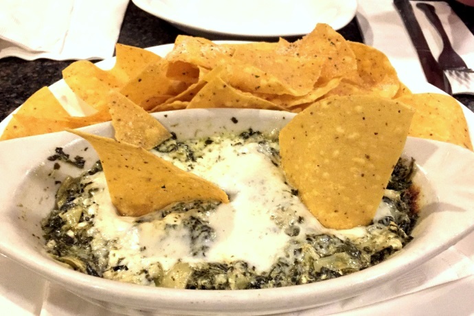 photo of spinach dip from Woody's Grill and Tap, Boston, MA