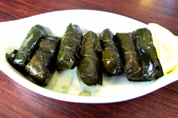 photo of stuffed grape leaves from Zaleks, Wakefield, MA